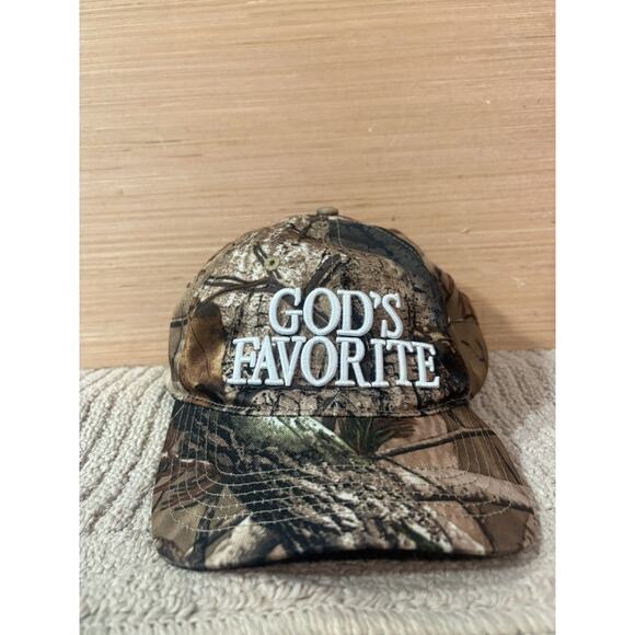 CAMO "GODS FAVORITE" HAT - Picture 1 of 3